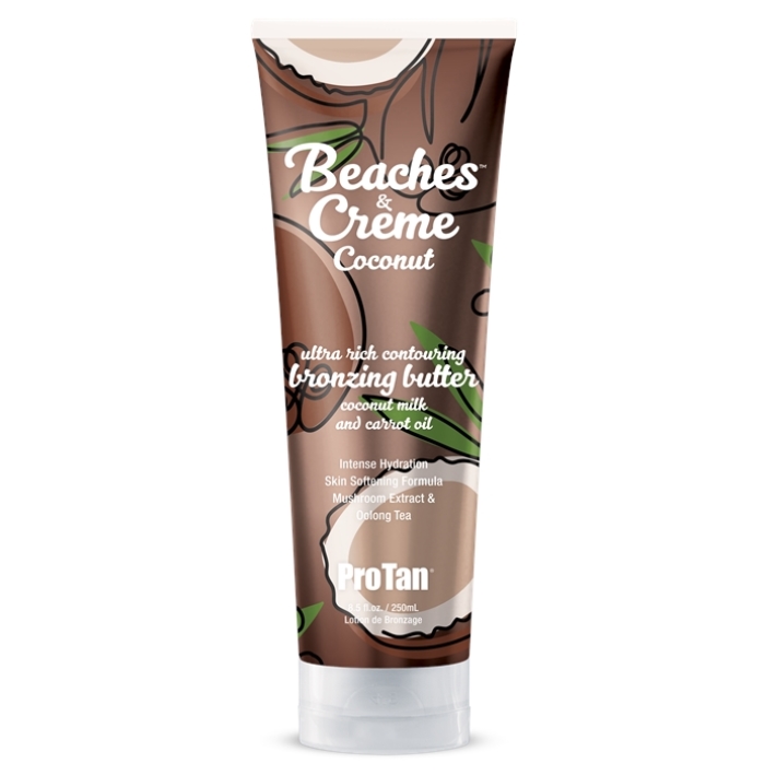 Beaches & Creme Coconut Bronzing Butter - ProTan Tanning Lotion - Buy 1 Bottle Get 3 Pkts FREE Beaches & Creme Coconut Bronzing Butter - ProTan Tanning Lotion - Buy 1 Bottle Get 3 Pkts FREE